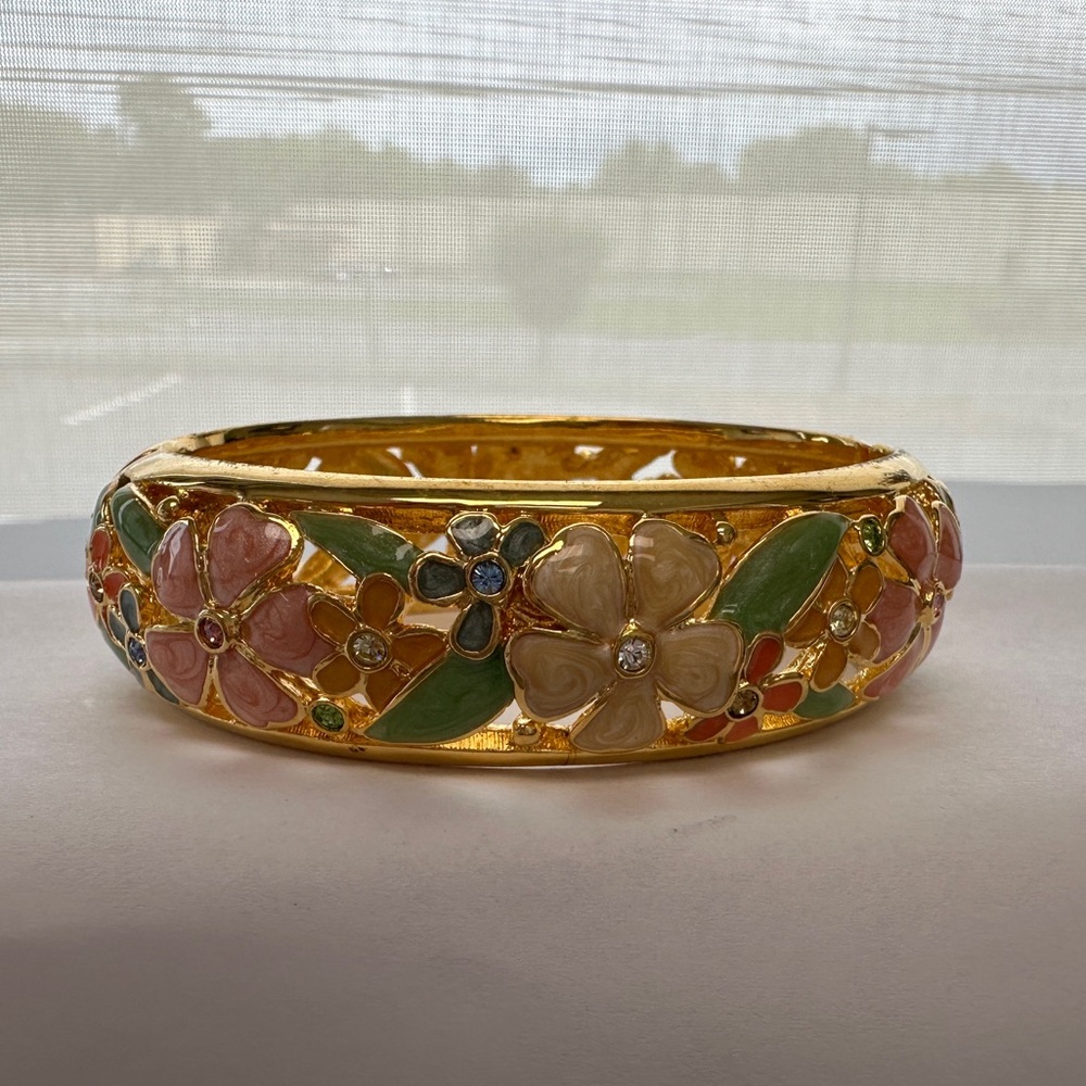 Joan Rivers Floral Bangle Bracelet